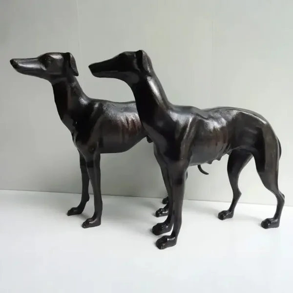 Pair Greyhound Figures