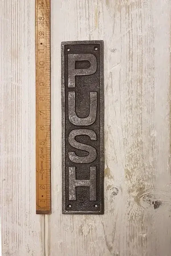 Finger Door Plate Vertical PUSH