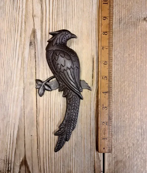 Cast Antique Iron Bird of Paradise Door Knocker