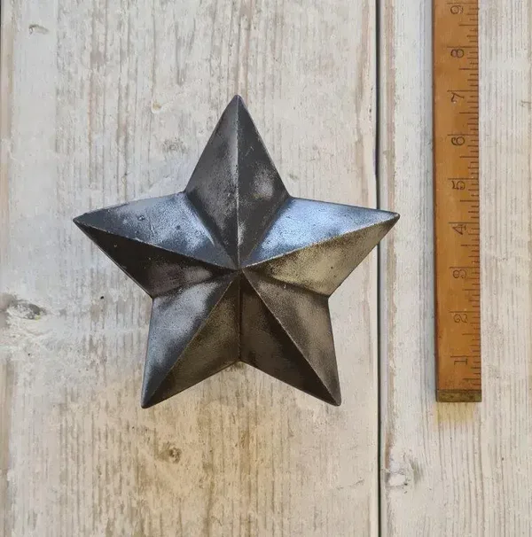 Door Knocker Star Shape Cast Antique