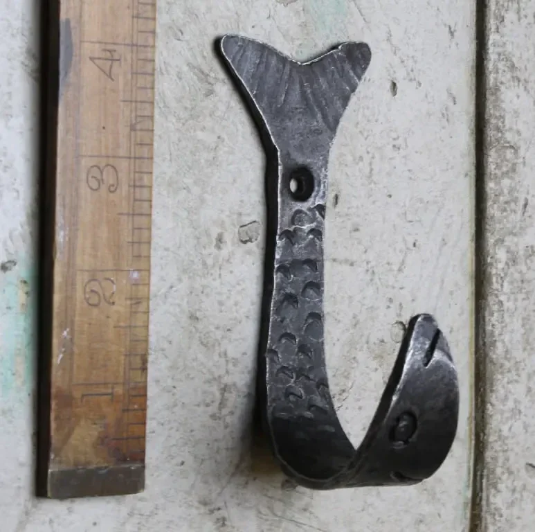 Coat Hook Single Hand Forged FISH