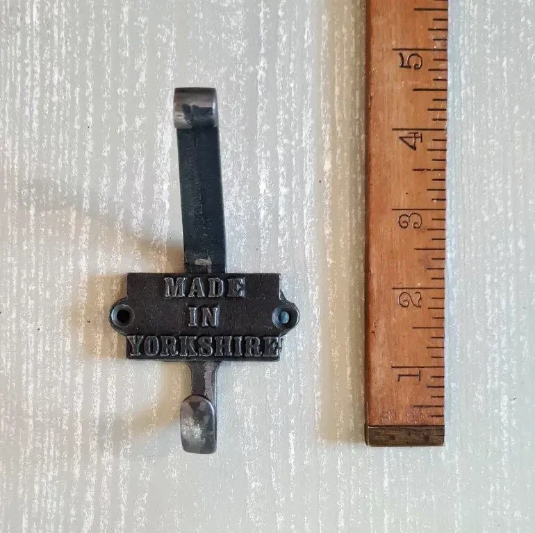 Coat Hook Double 2 Part MADE IN YORKSHIRE