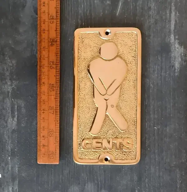 Plaque Toilet Door GENTS Symbol