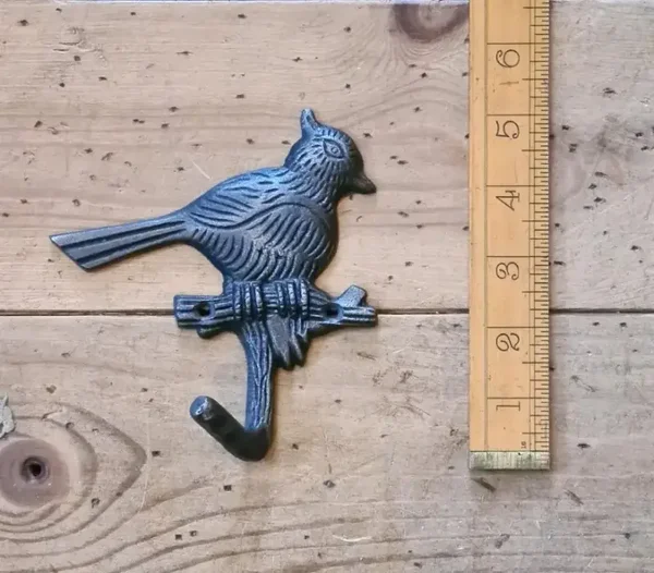 Coat Hook Single Bird on Branch
