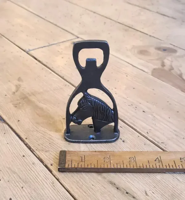 Cast Iron Bar Mounted Hand Held HORSE Bottle Opener