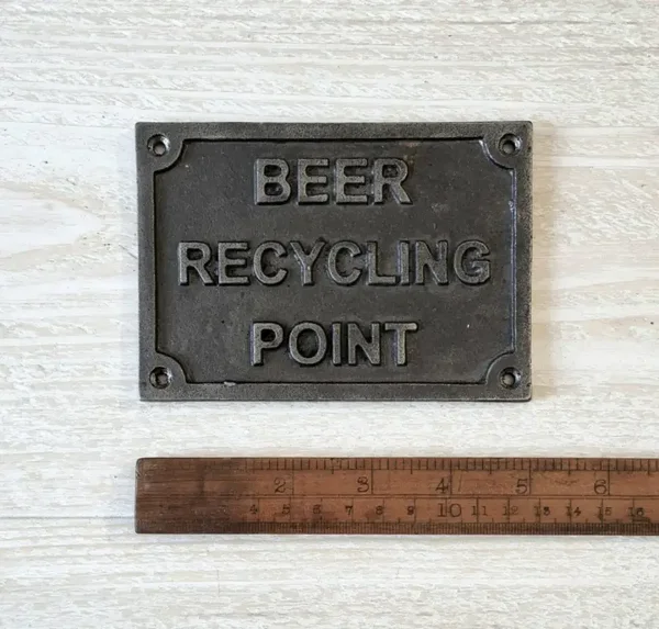 Plaque BEER RECYCLING POINT