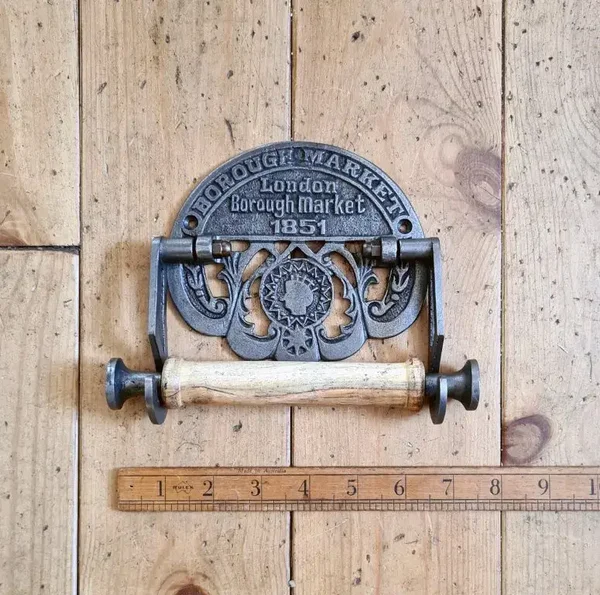 Toilet Roll Holder BALMORAL Cast Antique Iron