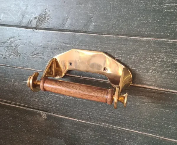 Toilet Roll Holder Blank Drop In PECKHAM Solid Brass