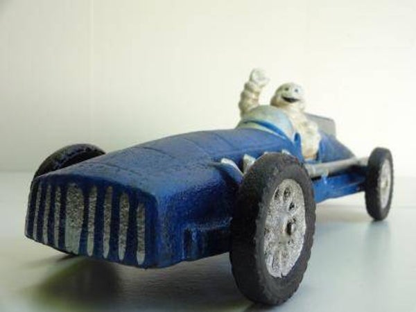 Fat Man Racing Car Figure - Blue