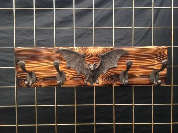 Rustic Bat Coat Hook Rack