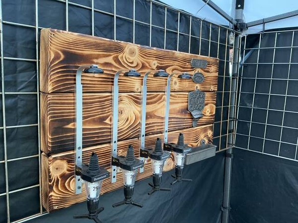 Rustic Wall-Mounted Bar Optics & Bottle Opener