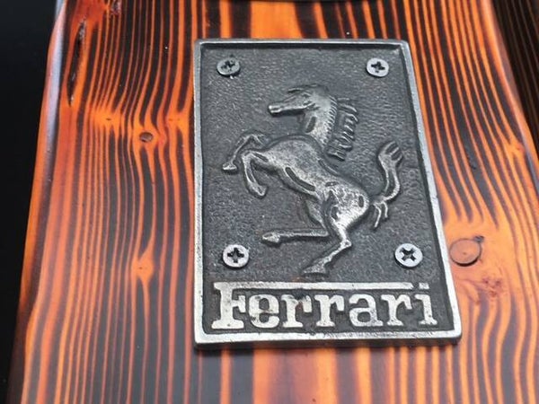 Rustic Ferrari Bottle Opener Plaque