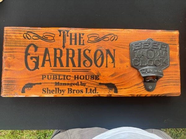 The Garrison Bottle Opener Plaque