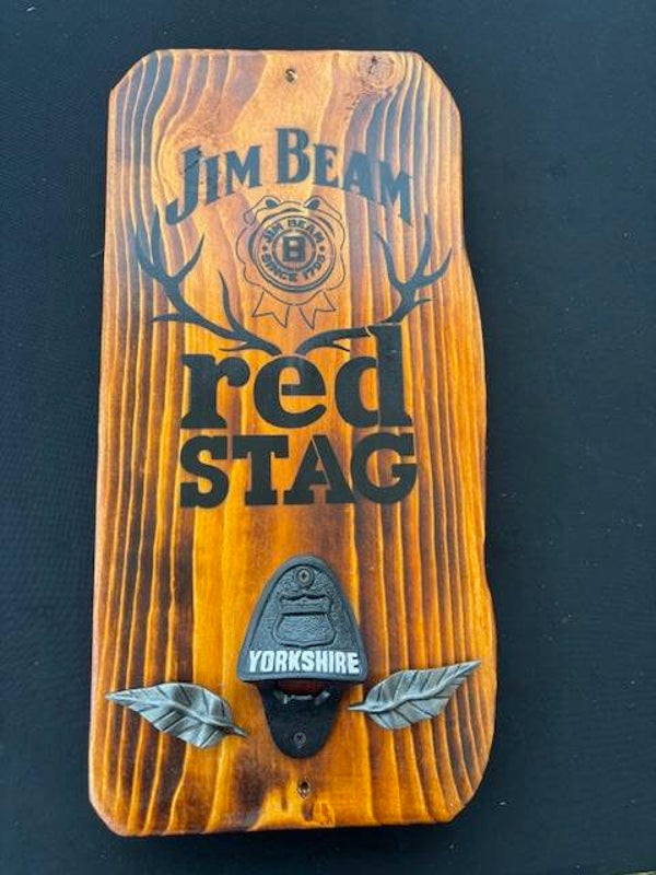 Jim Beam Bottle Opener Plaque