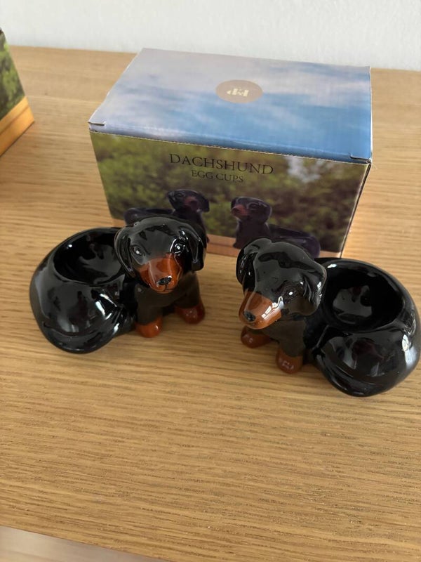 Set of 2 Dachshund Egg Cup