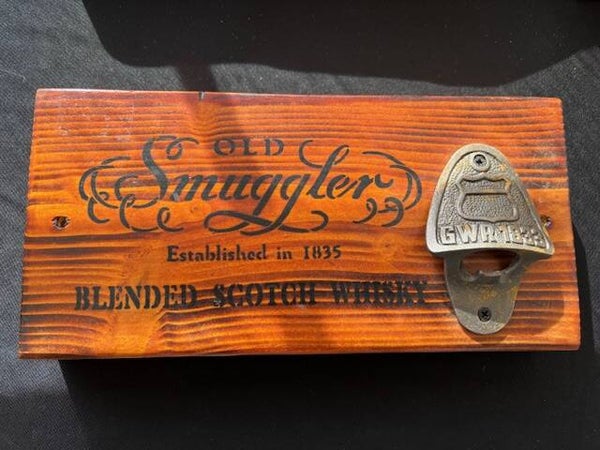 Old Smuggler Bottle Opener Plaque