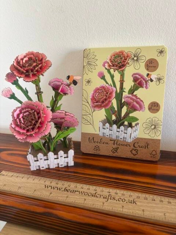 Woodcraft Carnation 3D Jigsaw Puzzle