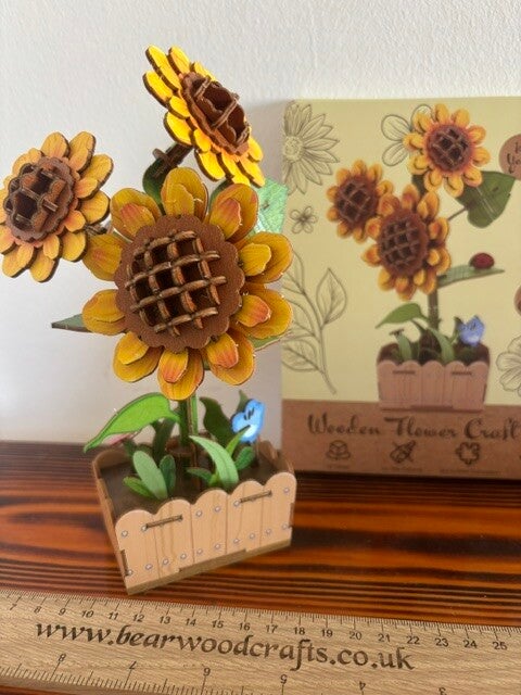 Woodcraft Sunflower 3D Jigsaw Puzzle