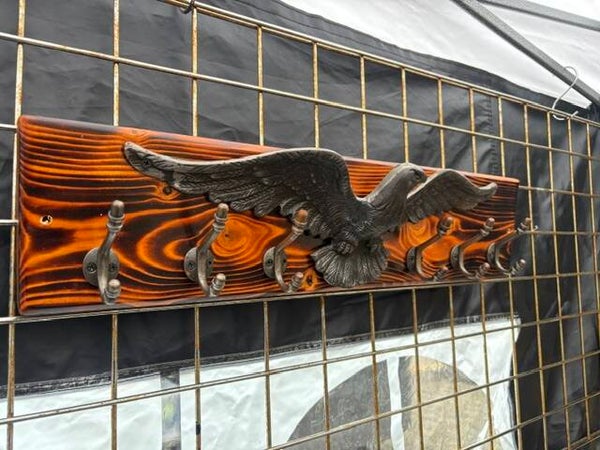 Rustic Eagle Coat Hook Rack