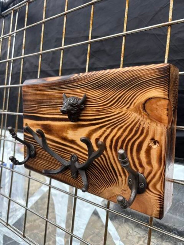 Bull & Antler Coat Hook Rack