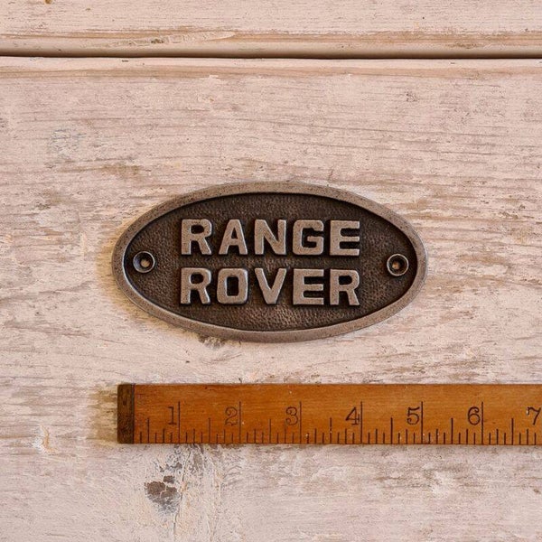 Cast Iron Range Rover Plaque