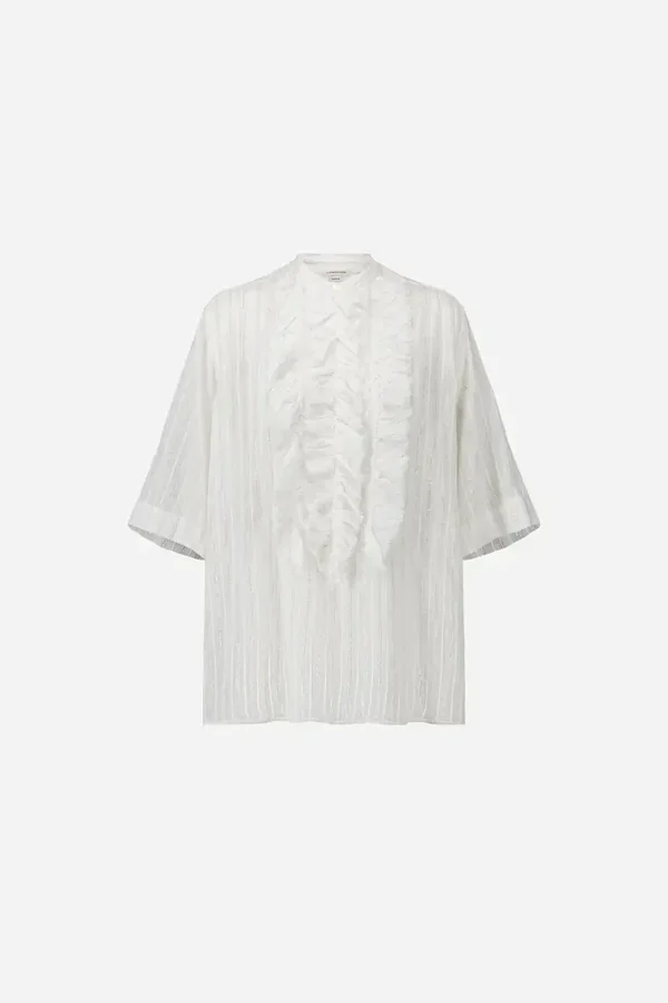 Chemise Magritashort lamé blanc - Laurence Bras