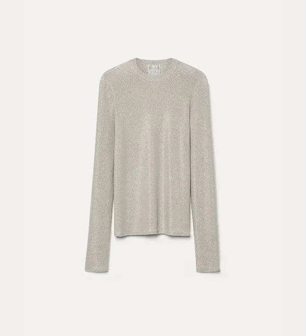 Tee Shirt Moon en lurex argent - Forte Forte