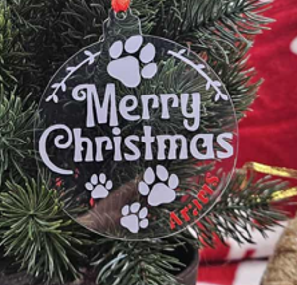 Boule de Noël chien