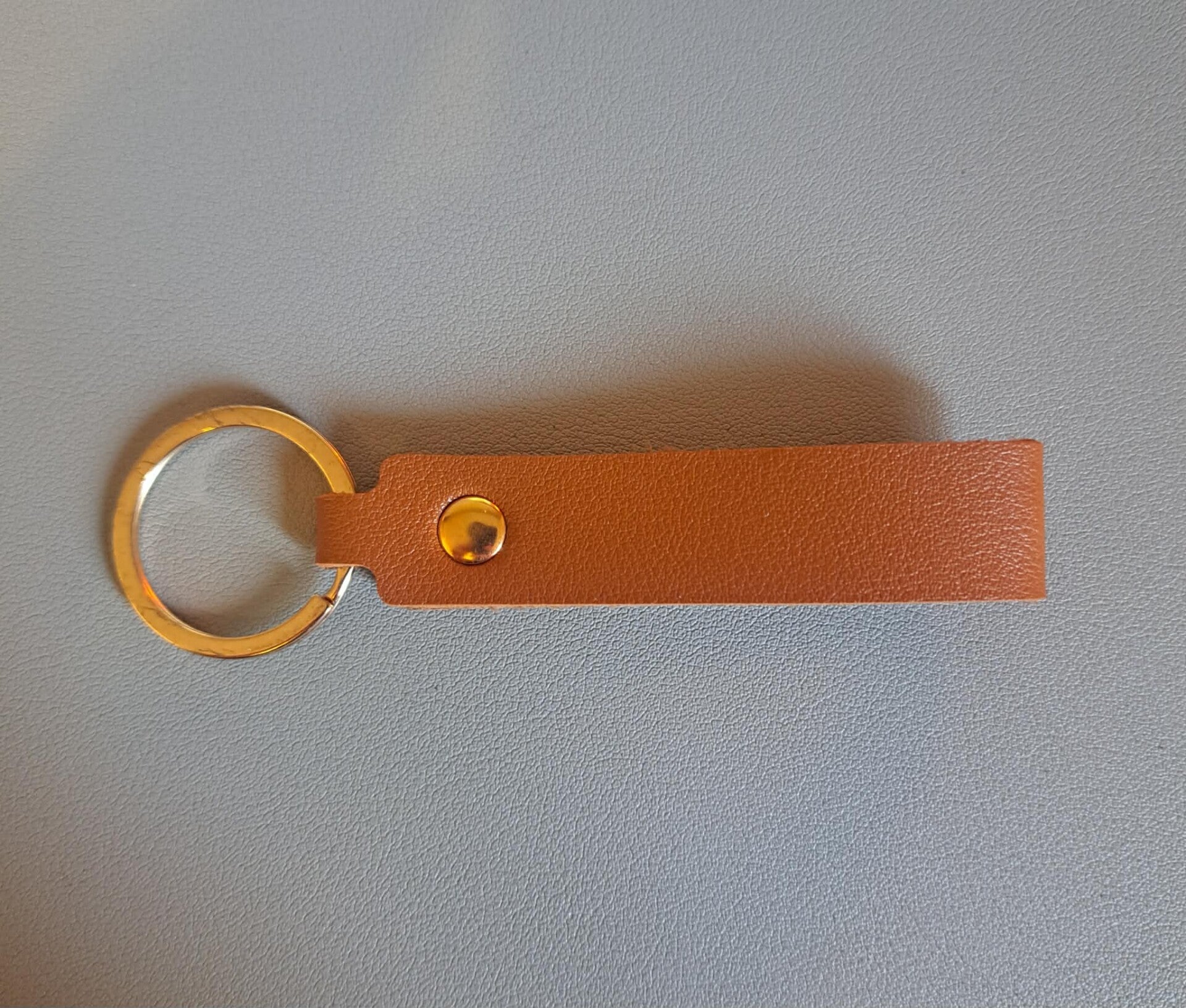 Porte clé rectangulaire - BRUN