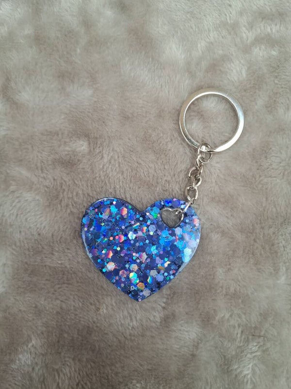 Porte-clé - Coeur bleu