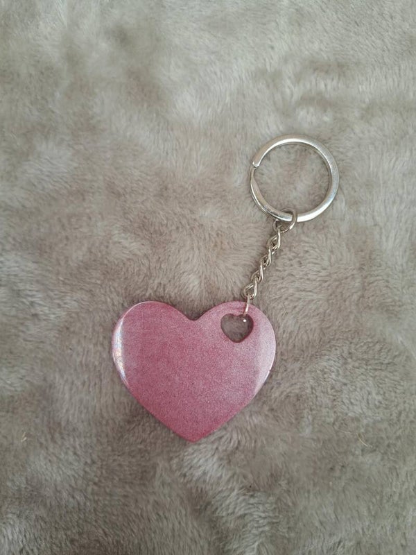 Porte-clé - Coeur rose
