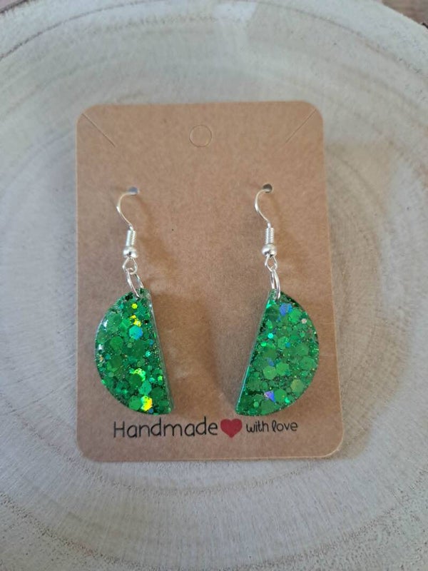 Demi-lunes verts paillettes
