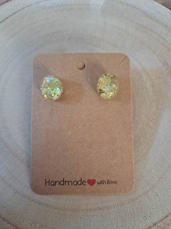 Puces paillettes dorées