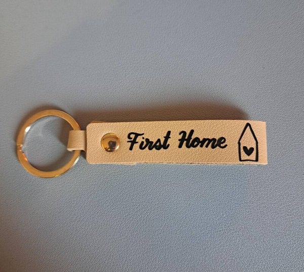 Porte clé rectangulaire - FIRST HOME BEIGE