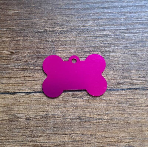 Médaille personnalisable chien - FUSCHIA