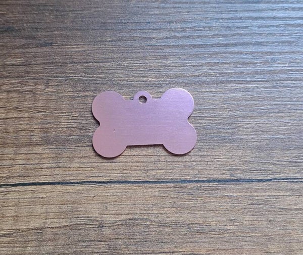 Médaille personnalisable chien - ROSE POUDRE