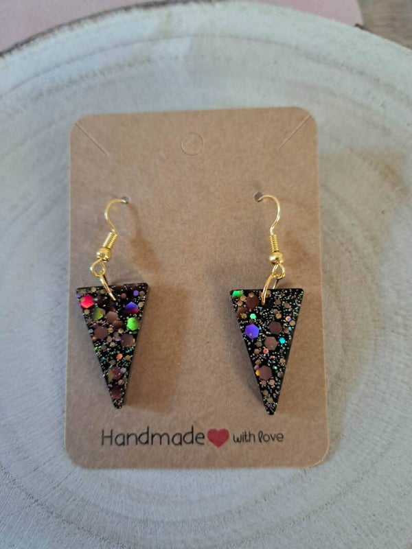 Triangles noirs paillettes