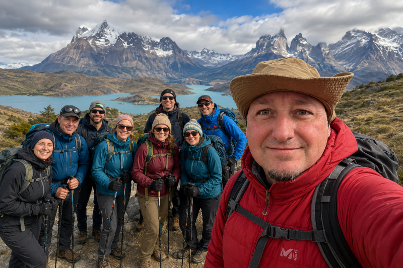 Trekking Gruppe in Patagonien