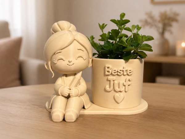 Bloempotje "Beste Juf"