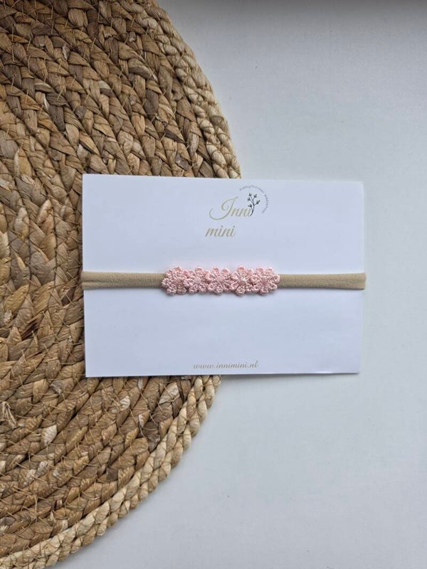 haarbandje flower light pink