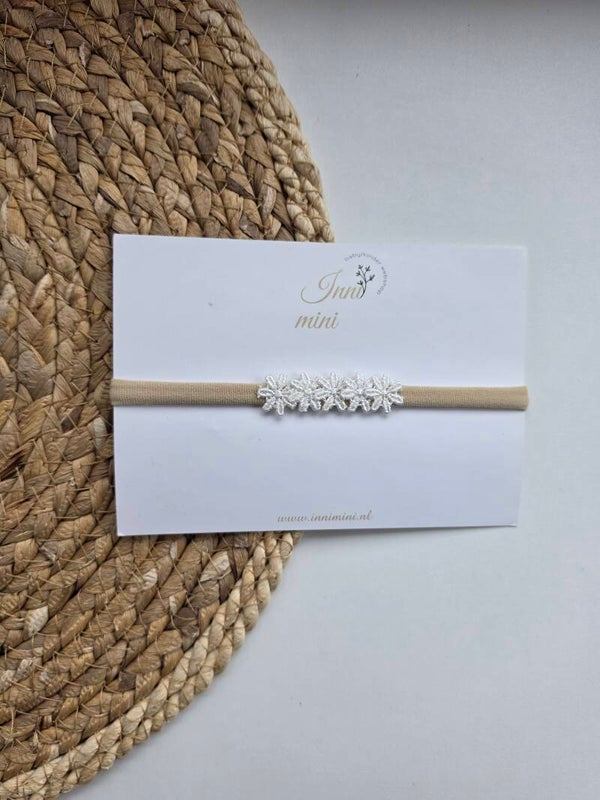 haarbandje flowers white