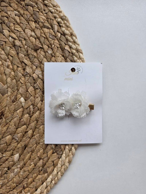 haarspeldje white flower