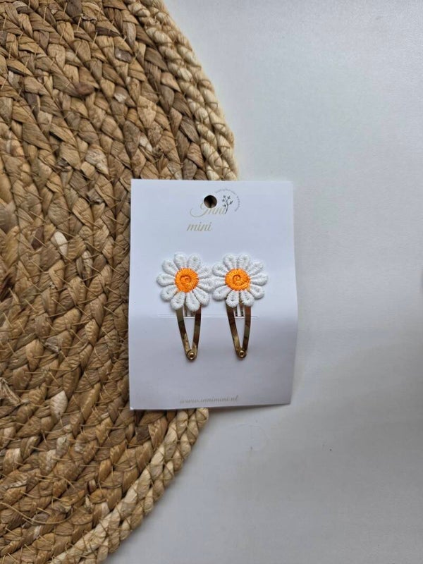 haarspeldje Daisy orange