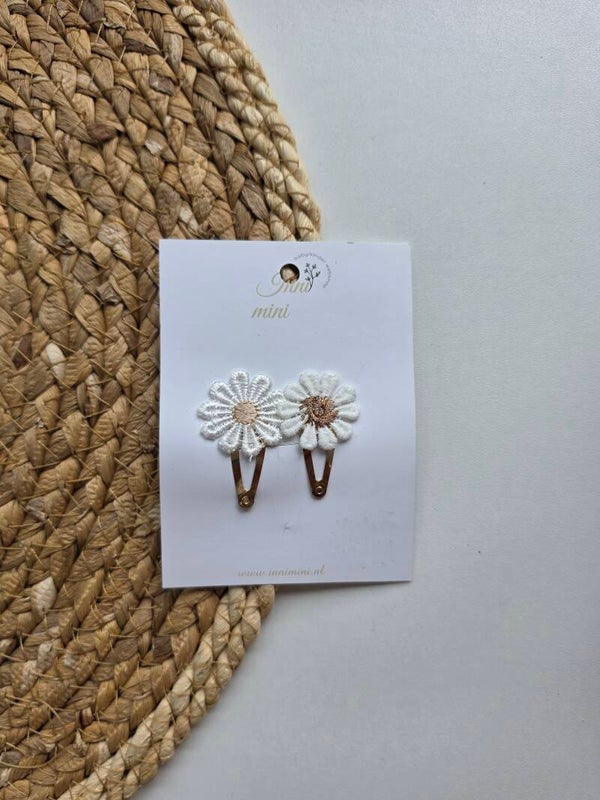Haarspeldje Daisy white