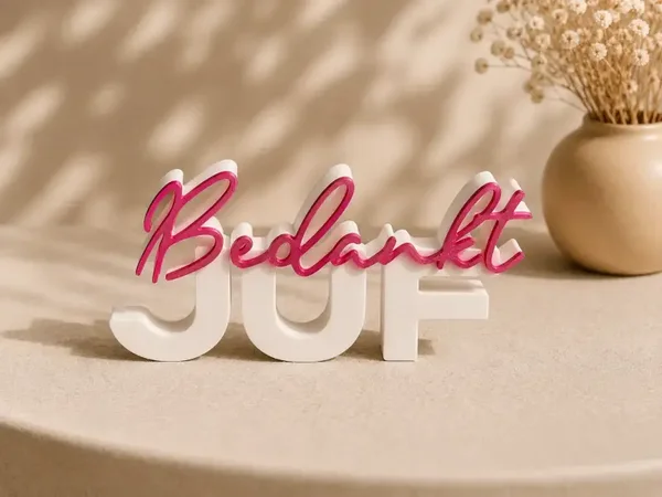 Wordpop "Bedankt juf"