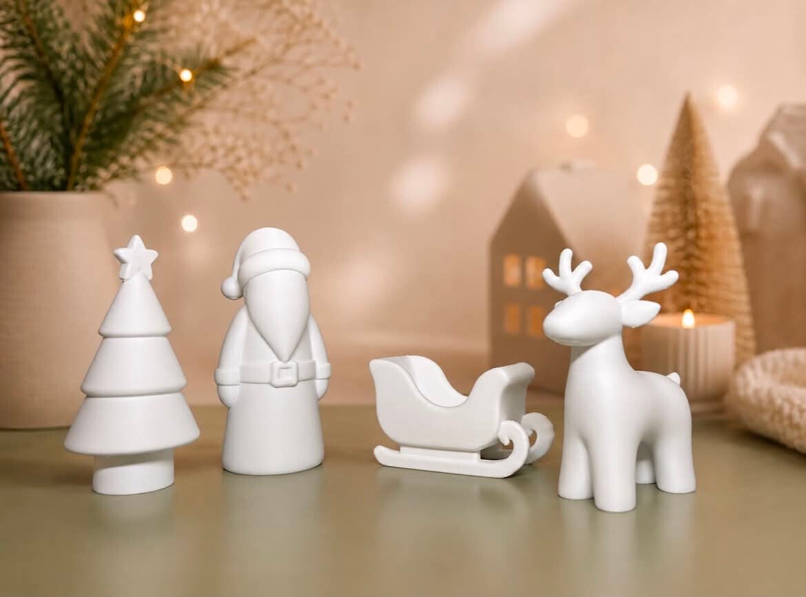 Minimalistische kerst set