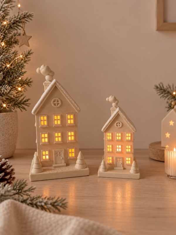 Led waxinelicht huisjes