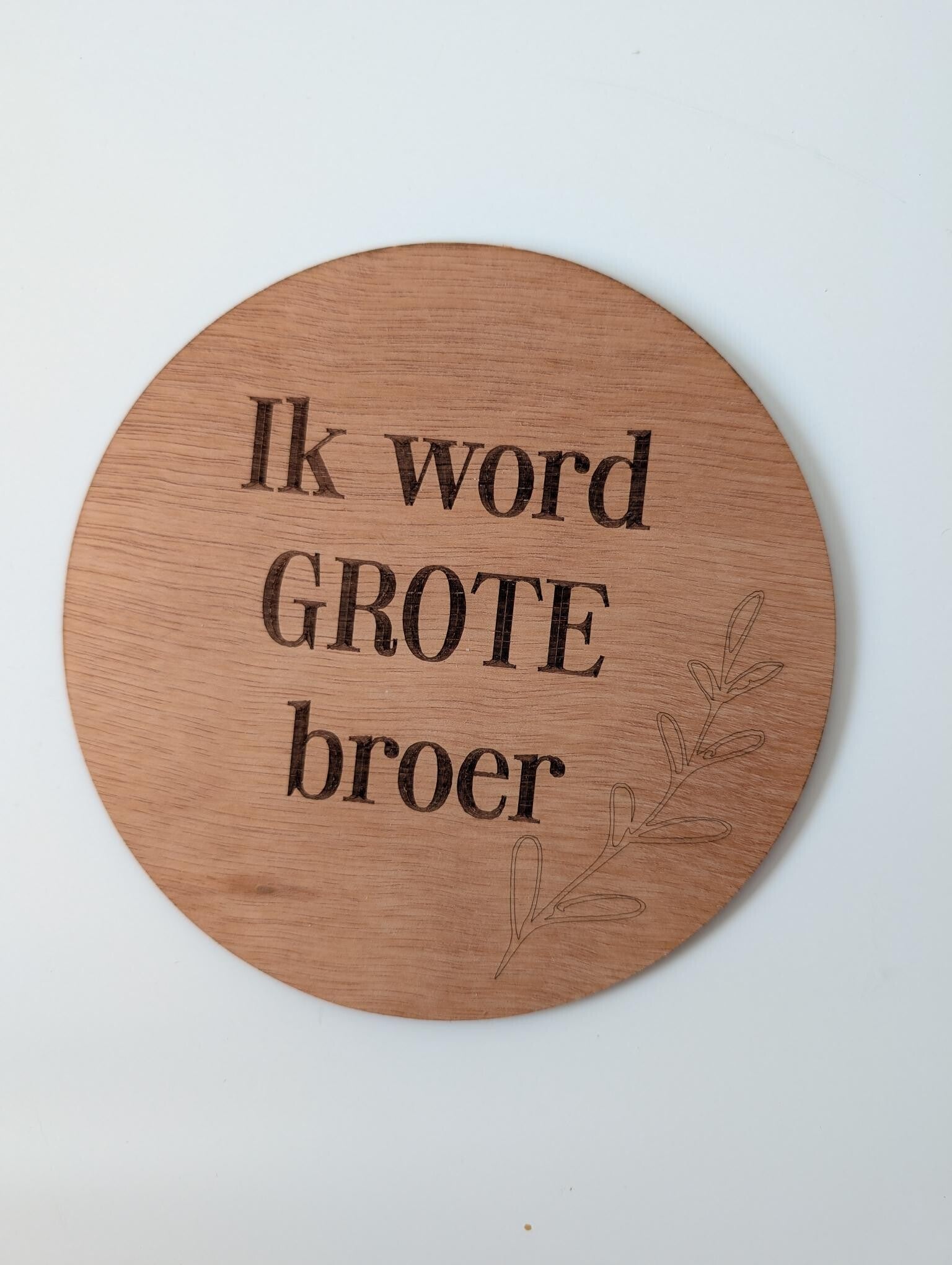 Aankondigingsbordje "Ik word grote broer"