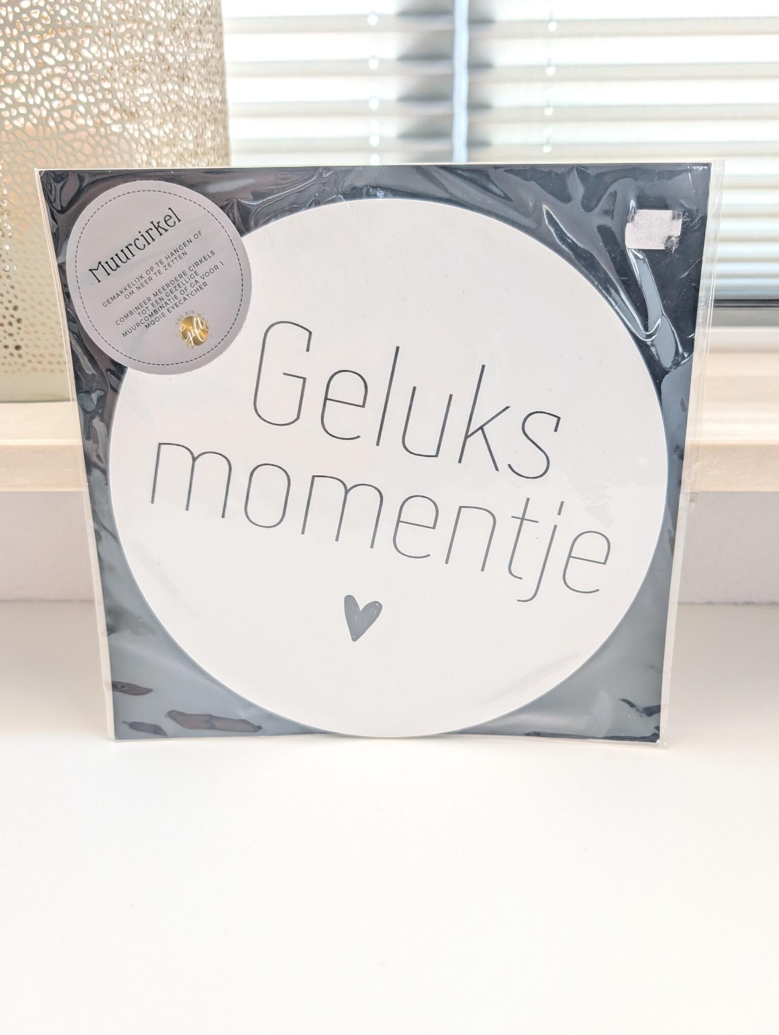 Muurcirkel 15cm - Geluksmomentje