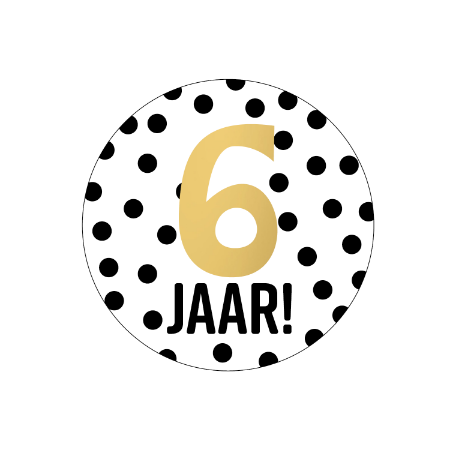 Sticker | 6 jaar | 10 stuks